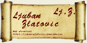 Ljuban Zlatović vizit kartica